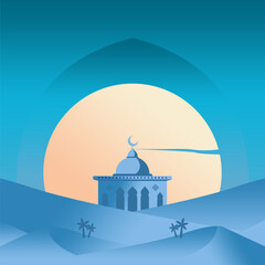 Islamic background vector flat design