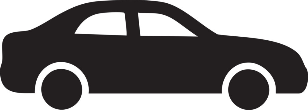 Abstract geometric shape silhouette with vibrant color gradients isolated on transparent background of car