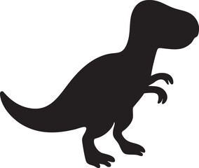 Abstract geometric silhouette shape isolated on transparent background of dinosaur 