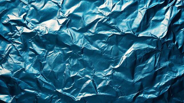 Vibrant blue metallic foil texture with a glossy, grainy surface. Ideal for creative wallpapers, banners, posters, headers, and decorative projects. High-quality, reflective, and eye-catching backgrou - Powered by Adobe