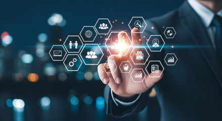 Business technology solutions it services consulting digital transformation strategy management concept