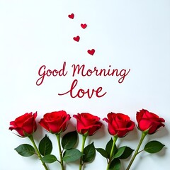 red rose good morning wish