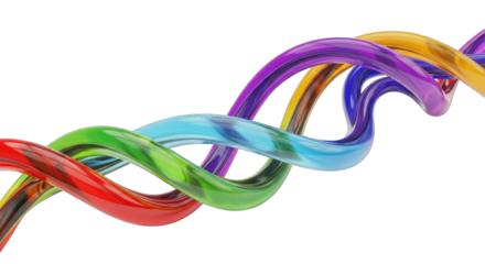 Colorful DNA Strand Abstract Background.