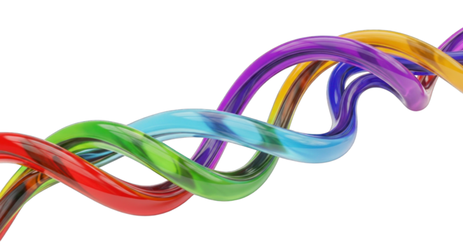 Colorful DNA Strand Abstract Background.