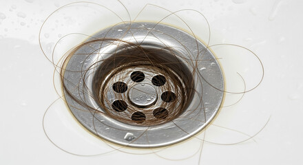 Hair blocking bathroom sink drain after showering