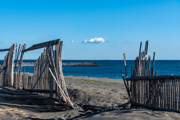 神奈川県茅ヶ崎海岸からの風景