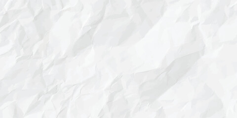 Abstract White Crumpled Paper Texture Background Vector Illustration
