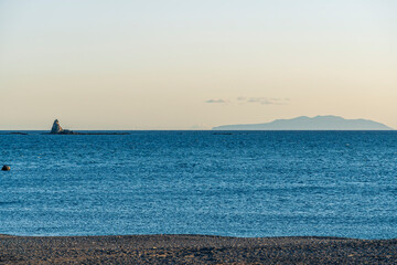 神奈川県茅ヶ崎海岸からの風景
