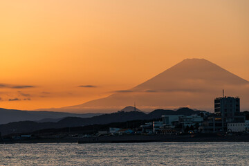 神奈川県茅ヶ崎海岸からの風景