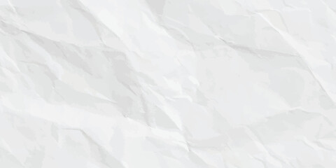 Crumpled Paper Texture Abstract Vector Background White and Gray