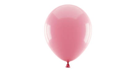 3D Pink Balloon With Red String On Pastel Pink Background
