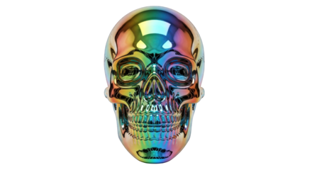 Shiny Rainbow Skull Object.