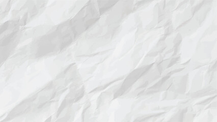 White Crumpled Paper Texture Background Abstract Vector