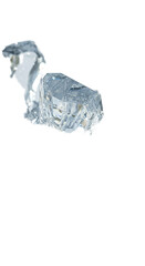 Abstract 3D Crystal Form In Light Blue Gradient Background