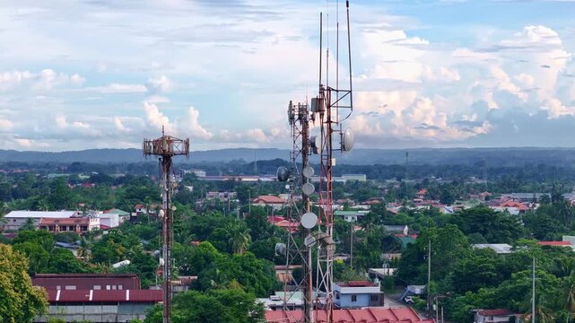 Radio and cell phone towers cover the Butuan City Scape. 