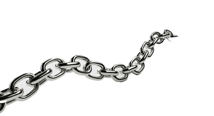 Obraz premium Abstract Broken Chain Links Realistic Photo Isolated