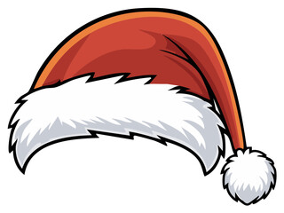 Classic Santa Claus Hat with Fluffy White Trim and Red Velvet Fabric Festive Headwear