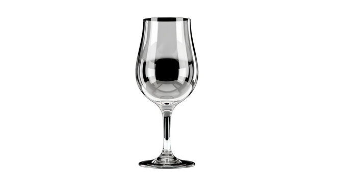 Elegant Silver Tulip Shaped Wine Glass.