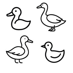 set of ducks icon
