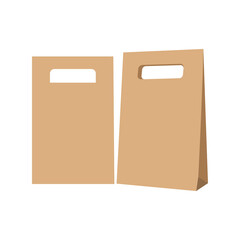 Paper bag isolated on white background