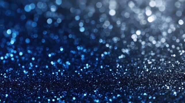 sapphire glitter bokeh background unfocused shimmer royal blue sparkle crystal droplets glitter wallpaper ai generated