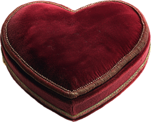red heart shaped box