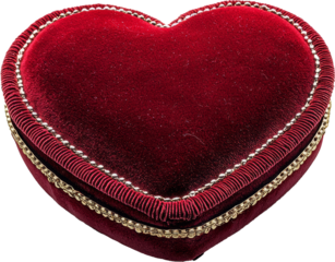 red heart shaped box