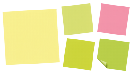 Colorful sticky notes for reminders and organization