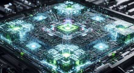 Circuit board technology computer chip processor motherboard electronics system digital computing innovation