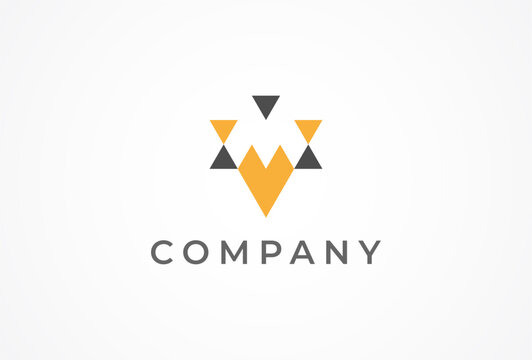 Letter MV or VM Logo, Minimalist Letter MV monogram logo design, vector illustration