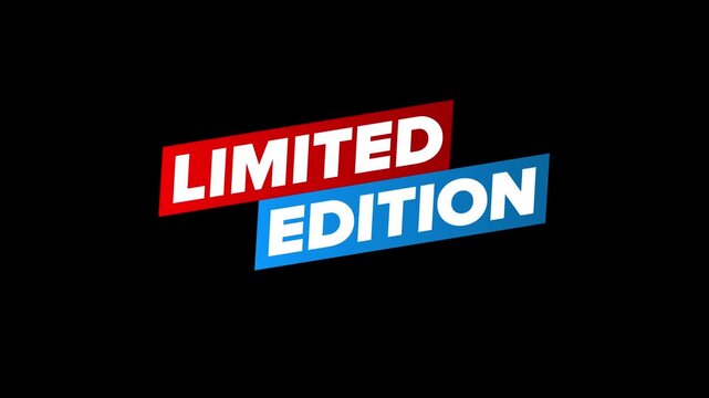Limited edition sticker animation on green screen background in 4K
