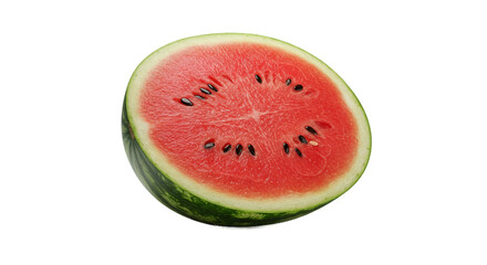 Fresh Juicy Watermelon Slice Isolated Realistic Photo