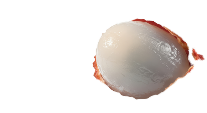 Fresh Lychee Fruit Macro Realistic Photo Soft Lighting Isolated