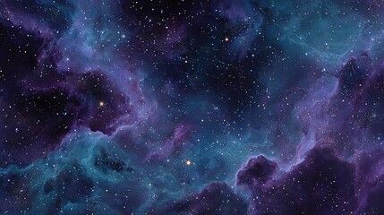 Fototapeta premium Vibrant Deep Space Nebula With Stars