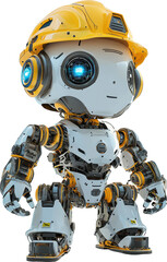 robot wearing safety hat 