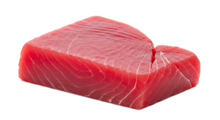 Fresh Red Tuna Steak Isolated on Pink Gradient Background Studio Lighting