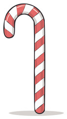 Festive Holiday Candy Cane Decoration with Striped Design for Christmas and Winter Season