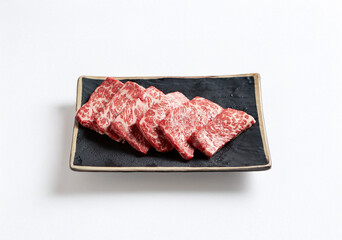 Fresh raw meat on a plate