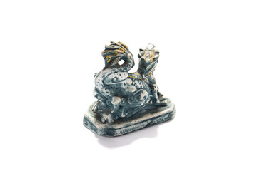 Souvenir figurine from Poços de Caldas, Brazil, depicting a dragon-like creature with a small...
