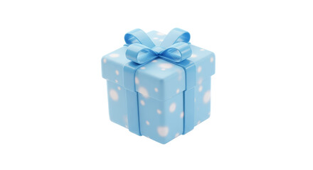 Obraz premium Blue Gift Box With Glowing Lights Isolated Transparent Background