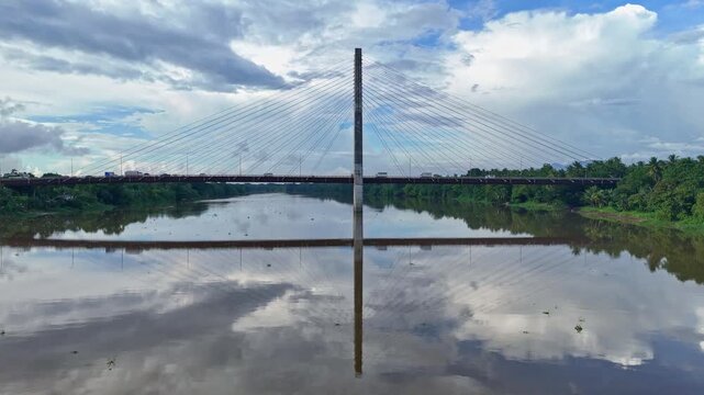 Macapagal Bridge Crossing the Agusan River in Butuan City, Philippines