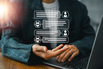 Innovative chatbot interface showcasing AI-driven communication on a digital platform, enhancing user interaction and support.