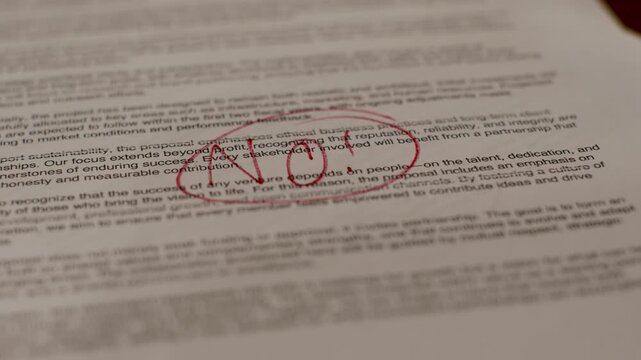 Red Marker Writes Red NO Over Business Proposal Paper