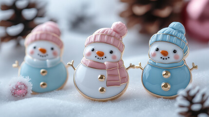 Snowmen on the snow