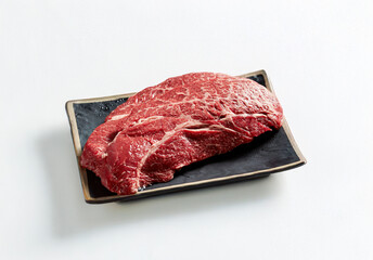 Fresh raw meat on a plate