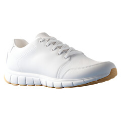 Modern white sneaker stylish ai generated sportswear shoe. Isolated casual footwear for active fashion and comfort