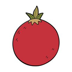 A detailed coloring page of a ripe pomegranate, showing its round shape, textured skin, and juicy seeds inside—perfect for kids to explore fruit details creatively.
