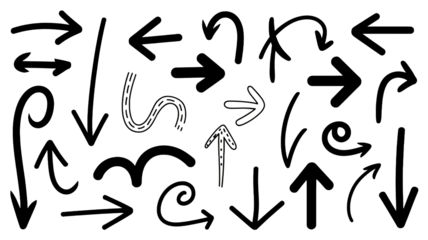 Hand drawn arrow collection direction vector elements