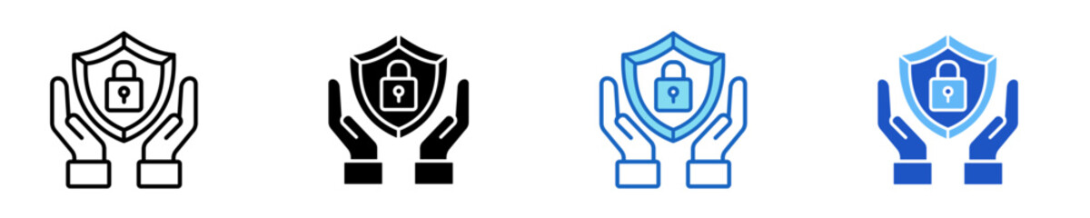 Security  Icon Set Multiple Style Collection