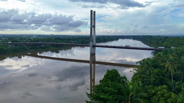 Macapagal Bridge Crossing the Agusan River in Butuan City, Philippines